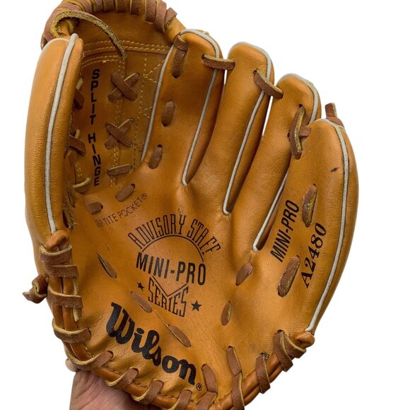 Wilson Advisory Staff Mini-Pro Series Baseball Glove 9.5" Leather Split Hinge - Picture 1 of 7